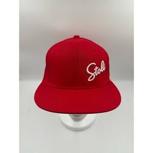 Stoli Hat Cap Vodka Red Baseball Cap Embroidered White Logo Snapback Hat Mens